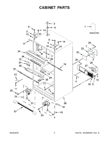 02 - Cabinet Parts parts for Whirlpool Refrigerator WRX735SDBE00 from AppliancePartsPros.com