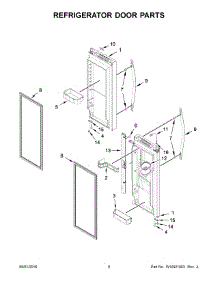 05 - Refrigerator Door Parts parts for Whirlpool Refrigerator WRX735SDBE01 from AppliancePartsPros.com