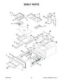 08 - Shelf Parts parts for Whirlpool Refrigerator WRX735SDBE01 from AppliancePartsPros.com