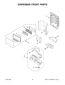 09 - Dispenser Front Parts parts for Whirlpool Refrigerator WRX735SDBE01 from AppliancePartsPros.com