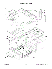 08 - Shelf Parts parts for Whirlpool Refrigerator WRX735SDBE02 from AppliancePartsPros.com