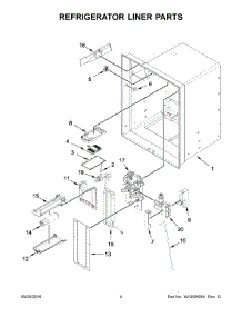 03 - Refrigerator Liner Parts parts for Whirlpool Refrigerator WRX735SDBH00 from AppliancePartsPros.com