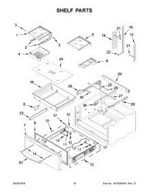 08 - Shelf Parts parts for Whirlpool Refrigerator WRX735SDBH00 from AppliancePartsPros.com