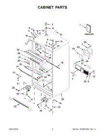 02 - Cabinet Parts parts for Whirlpool Refrigerator WRX735SDBH01 from AppliancePartsPros.com