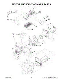 10 - Motor And Ice Container Parts parts for Whirlpool Refrigerator WRX735SDBM02 from AppliancePartsPros.com