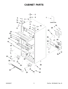 02 - Cabinet Parts parts for Whirlpool Refrigerator WRX735SDBM03 from AppliancePartsPros.com