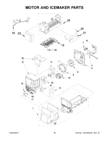 10 - Motor And Icemaker Parts parts for Whirlpool Refrigerator WRX735SDBM03 from AppliancePartsPros.com