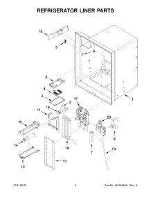 03 - Refrigerator Liner Parts parts for Whirlpool Refrigerator WRX735SDBM04 from AppliancePartsPros.com