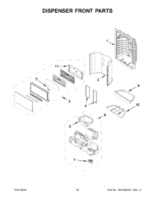 09 - Dispenser Front Parts parts for Whirlpool Refrigerator WRX735SDBM04 from AppliancePartsPros.com