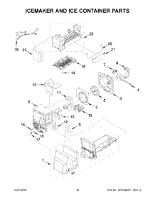 10 - Icemaker And Ice Container Parts parts for Whirlpool Refrigerator WRX735SDBM04 from AppliancePartsPros.com
