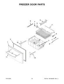 06 - Freezer Door Parts parts for Whirlpool Refrigerator WRX735SDHZ00 from AppliancePartsPros.com