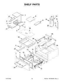 08 - Shelf Parts parts for Whirlpool Refrigerator WRX735SDHZ00 from AppliancePartsPros.com