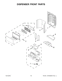 09 - Dispenser Front Parts parts for Whirlpool Refrigerator WRX735SDHZ00 from AppliancePartsPros.com