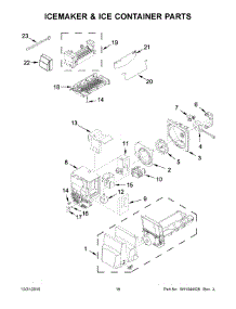 10 - Icemaker And Ice Container Parts parts for Whirlpool Refrigerator WRX735SDHZ00 from AppliancePartsPros.com