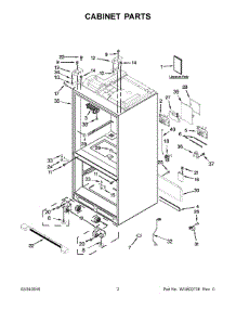 02 - Cabinet Parts parts for Whirlpool Refrigerator WRX988SIBE00 from AppliancePartsPros.com
