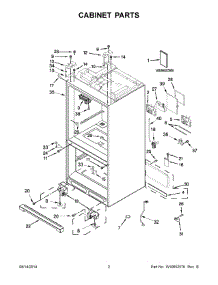 02 - Cabinet Parts parts for Whirlpool Refrigerator WRX988SIBE01 from AppliancePartsPros.com