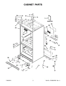 02 - Cabinet Parts parts for Whirlpool Refrigerator WRX988SIBE03 from AppliancePartsPros.com
