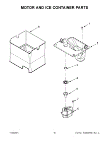 10 - Motor And Ice Container Parts parts for Whirlpool Refrigerator WRX988SIBE03 from AppliancePartsPros.com