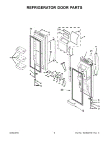 05 - Refrigerator Door Parts parts for Whirlpool Refrigerator WRX988SIBH00 from AppliancePartsPros.com