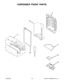 09 - Dispenser Front Parts parts for Whirlpool Refrigerator WRX988SIBH00 from AppliancePartsPros.com