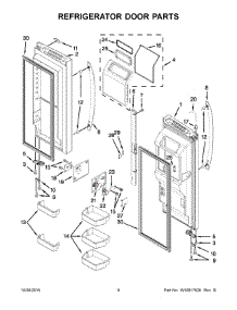 05 - Refrigerator Door Parts parts for Whirlpool Refrigerator WRX988SIBH02 from AppliancePartsPros.com
