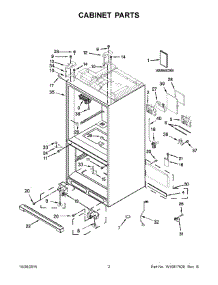 02 - Cabinet Parts parts for Whirlpool Refrigerator WRX988SIBM02 from AppliancePartsPros.com