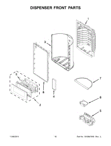 09 - Dispenser Front Parts parts for Whirlpool Refrigerator WRX988SIBM03 from AppliancePartsPros.com