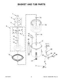 04 - Basket And Tub Parts parts for Whirlpool Laundry Center WTW4616FW1 from AppliancePartsPros.com