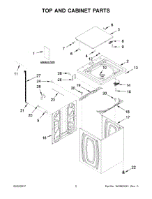 02 - Top And Cabinet Parts parts for Whirlpool Laundry Center WTW4810EW1 from AppliancePartsPros.com