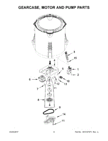 05 - Gearcase, Motor And Pump Parts parts for Whirlpool Laundry Center WTW4810EW2 from AppliancePartsPros.com