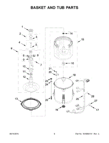 04 - Basket And Tub Parts parts for Whirlpool Washer WTW4850BW2 from AppliancePartsPros.com