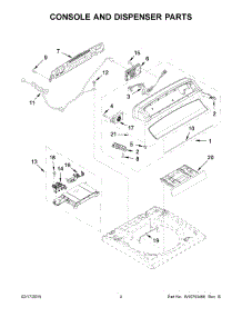 03 - Console And Dispenser Parts parts for Whirlpool Washer WTW7000DW0 from AppliancePartsPros.com