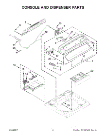 03 - Console And Dispenser Parts parts for Whirlpool Laundry Center WTW7000DW2 from AppliancePartsPros.com
