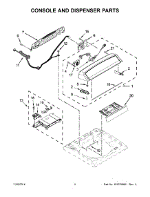 03 - Console And Dispenser Parts parts for Whirlpool Washer WTW7040DW0 from AppliancePartsPros.com