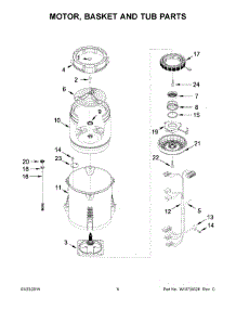 04 - Motor, Basket And Tub Parts parts for Whirlpool Washer WTW8000DW0 from AppliancePartsPros.com