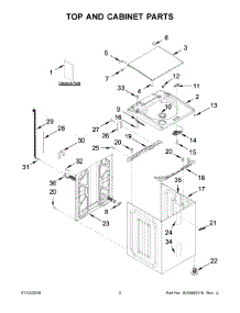 02 - Top And Cabinet Parts parts for Whirlpool Laundry Center WTW8040DW1 from AppliancePartsPros.com