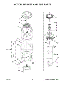 04 - Motor, Basket And Tub Parts parts for Whirlpool Laundry Center WTW8500DR3 from AppliancePartsPros.com