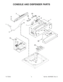 03 - Console And Dispenser Parts parts for Whirlpool Laundry Center WTW8700EC0 from AppliancePartsPros.com