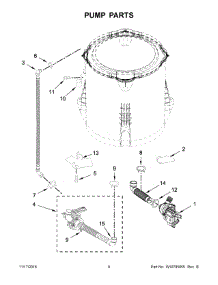 05 - Pump Parts parts for Whirlpool Laundry Center WTW8700EC0 from AppliancePartsPros.com