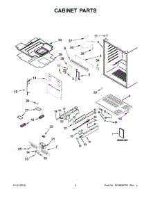 02 - Cabinet Parts parts for Whirlpool Beverage Center WUB50X24EM00 from AppliancePartsPros.com