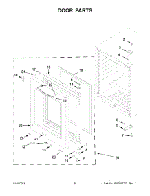 04 - Door Parts parts for Whirlpool Beverage Center WUB50X24EM00 from AppliancePartsPros.com