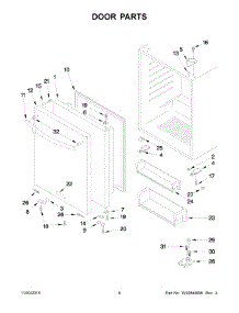 04 - Door Parts parts for Whirlpool Refrigerator WUR50X24EM00 from AppliancePartsPros.com