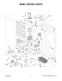 02 - Wine Center Parts parts for Whirlpool Wine Center WUW35X15DS00 from AppliancePartsPros.com