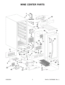 02 - Wine Center Parts parts for Whirlpool Wine Center WUW55X15DS00 from AppliancePartsPros.com