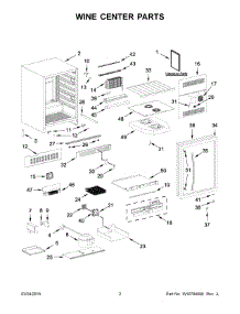 02 - Wine Center Parts parts for Whirlpool Wine Center WUW55X24DS00 from AppliancePartsPros.com