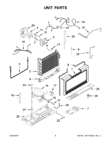 05 - Unit Parts parts for Whirlpool Freezer WZF34X16DW01 from AppliancePartsPros.com
