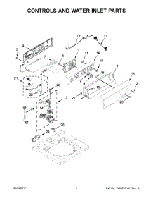 03 - Controls And Water Inlet Parts parts for Whirlpool Laundry Center XCAE2765FQ0 from AppliancePartsPros.com