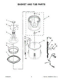 05 - Basket And Tub Parts parts for Whirlpool Laundry Center XCAE2765FQ0 from AppliancePartsPros.com