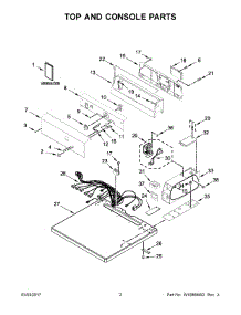02 - Top And Console Parts parts for Whirlpool Laundry Center XCEM2765FQ0 from AppliancePartsPros.com