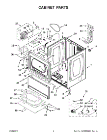 03 - Cabinet Parts parts for Whirlpool Laundry Center XCEM2765FQ0 from AppliancePartsPros.com